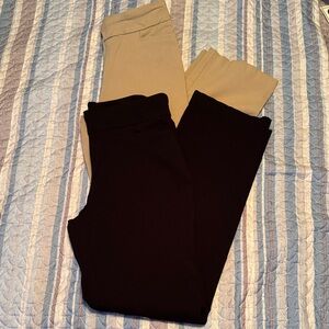 2 Pairs Time and Tru Black and Tan Women's Pants